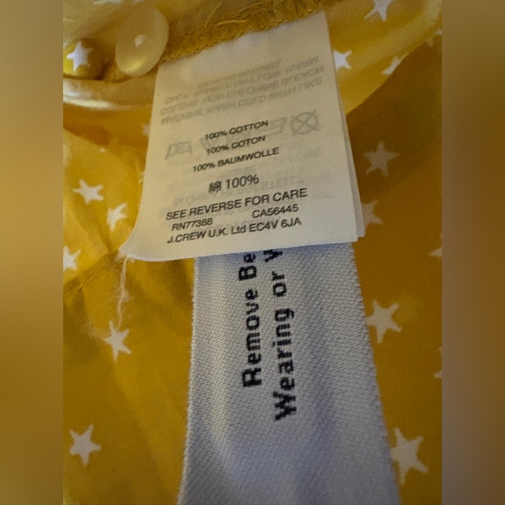 Madewell XL Star Scatter Wrap Top Blouse Golden Yellow - Picture 5 of 8